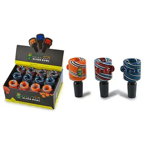 SPACE KING - PAINT DRIP - 14MM BOWL DISPLAY - 12PC IN DISPLAY
