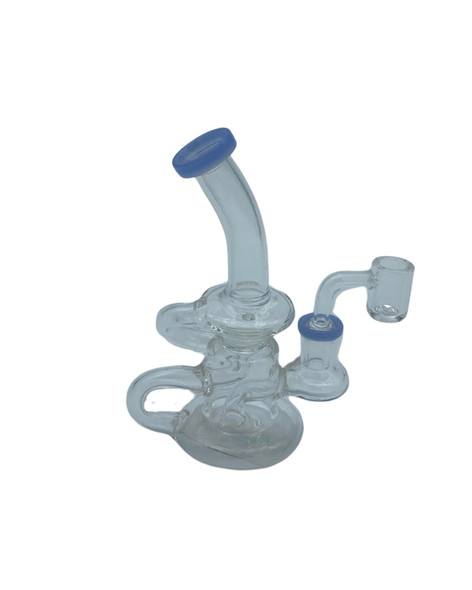 GLASS RIG W BANGER - HINT OF COLOR - C6265 (6'')