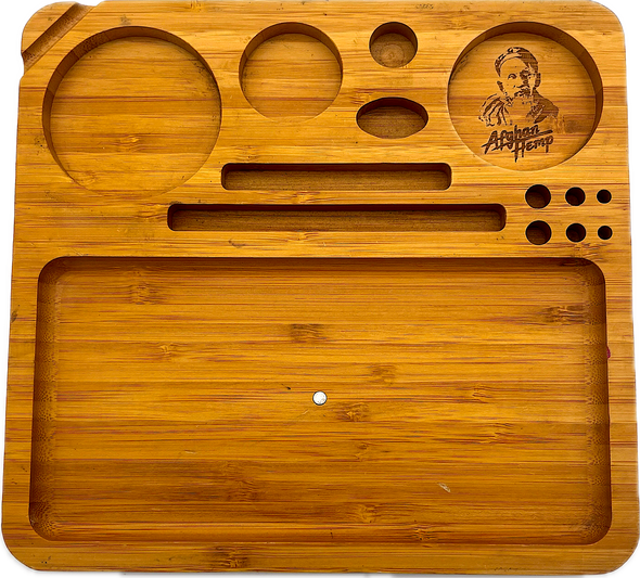AFGHAN HEMP - WOODEN TRAY -BIG