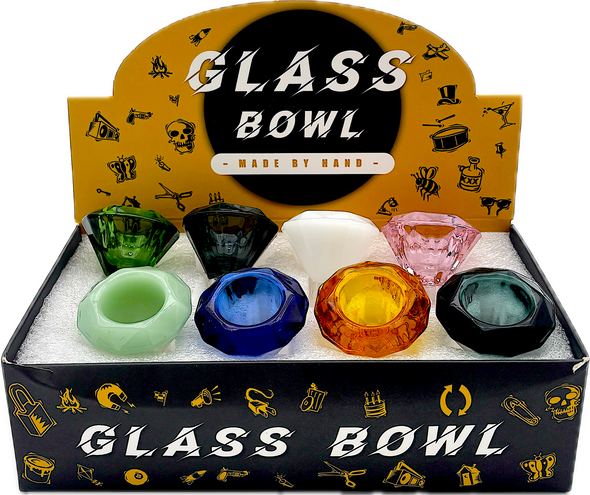 GLASS BOWLS - DIAMOND BOWL 8PC