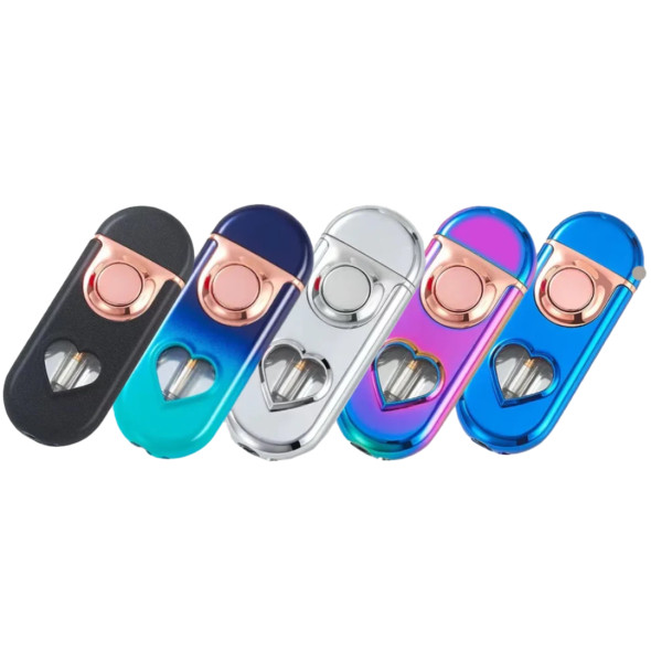 SCORCH TORCH - DISPLAY OF 12 - 61739 - SEE THRU HEART SHAPED TORCH