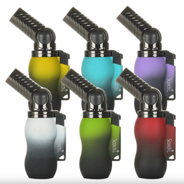 SCORCH TORCH - DISPLAY OF 6 - 61802 - ANGLE FLAME OMBRE COLORS
