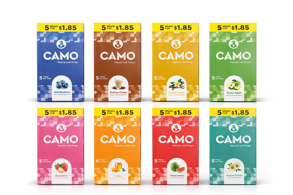 CAMO NATURAL LEAF WRAPS - 10/5 PACK