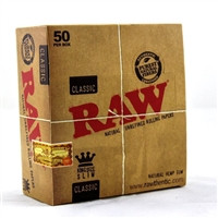RAW - CLASSIC - KING SIZE SLIM DISPLAY - 50 PER BOX