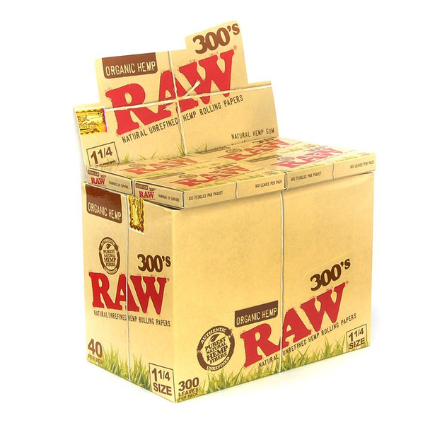 RAW - ORGANIC HEMP - 300'S 1 1/4 - 40 PER BOX
