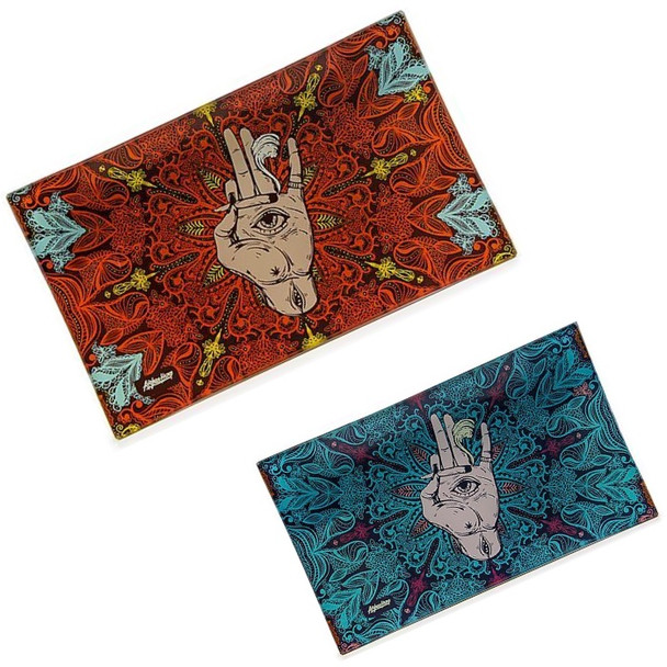 Afghan Hemp - Glass Rolling Tray - Shatter Resistant