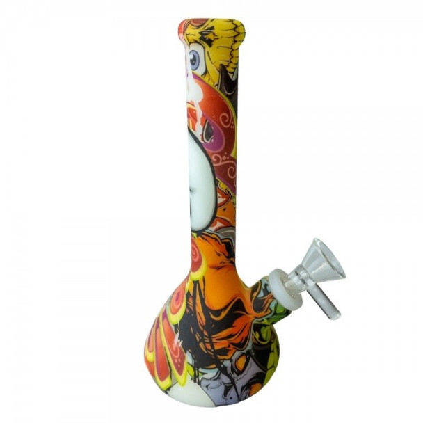7″ Silicone Mini Beaker Glow in the Dark Water Pipe.