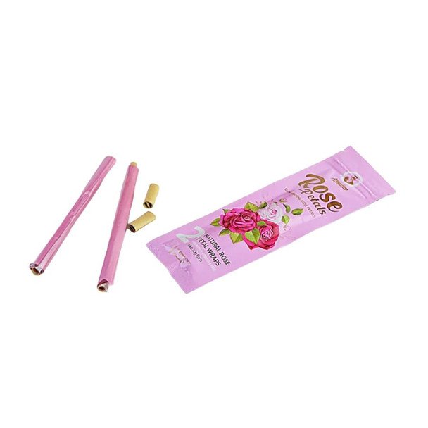 AFGHAN HEMP - SLOW BURNING ROSE PETAL WRAPS - ROSE PETALS 25 PACK