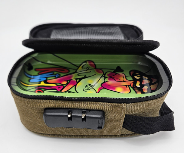 AFGHAN HEMP - TRAY IN ZIPPER POUCH WITH CODE LOCK - KIT