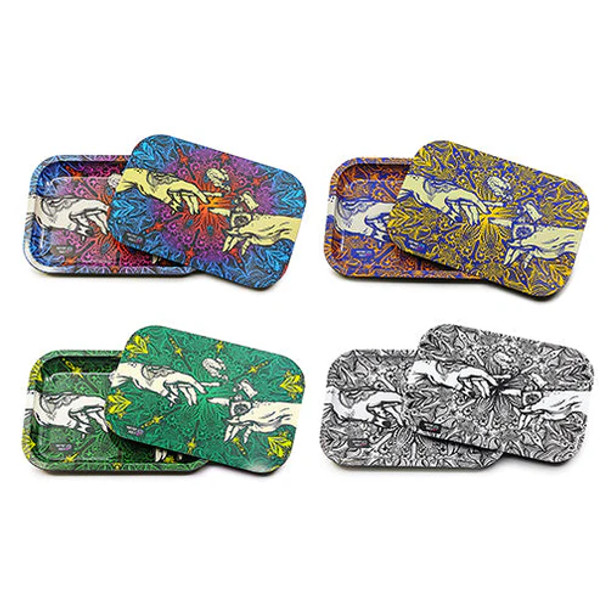PUFF PUFF PASS IT - MEDIUM METAL TRAY WITH LID