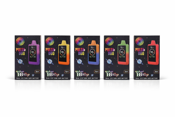 PULSE DUO - DUAL 510 TANK VAPE BATTERY - 5PCS