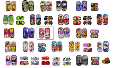 SMALL METAL TRAY WITH 3D MAGNETIC LID - 8 X 4 INCHES - VARIETY