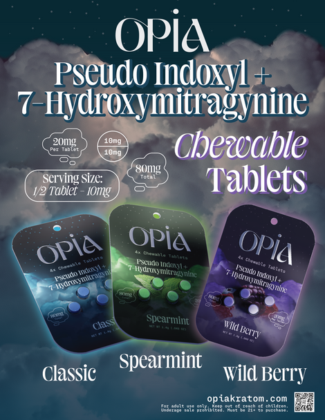 OPIA PSEUDO TABLETS - 20MG PER TABLET - 4CT PER PACK - 10 PACKS IN DISPLAY