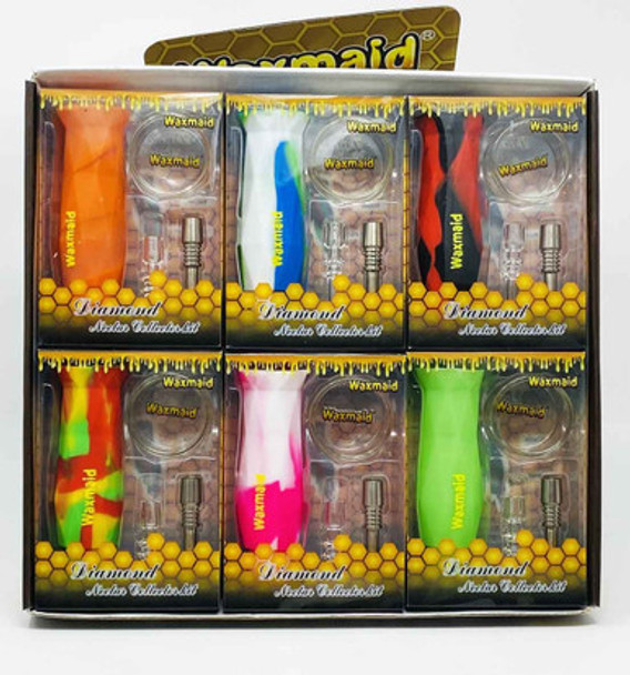 WAXMAID - DIAMOND - NECTAR COLLECTOR KIT - 6PC WAXMAID - DIAMOND - NECTAR COLLECTOR KIT - 6PC