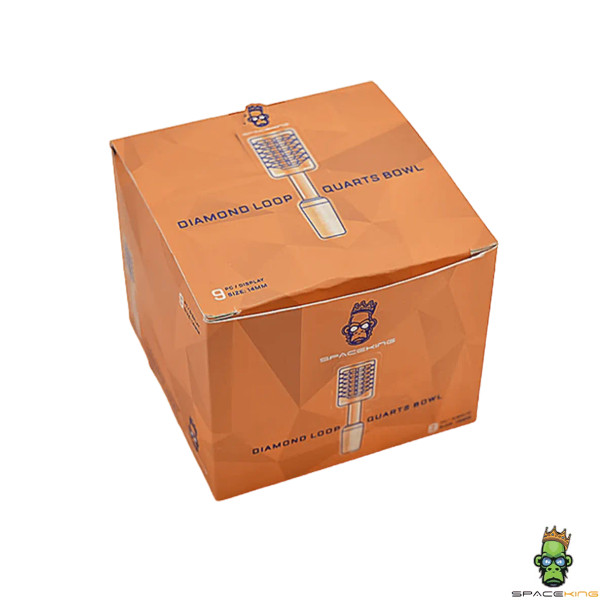 SPACE KING - DIAMOND KNOT - 14MM QUARTZ BOWL - 9PC IN DISPLAY