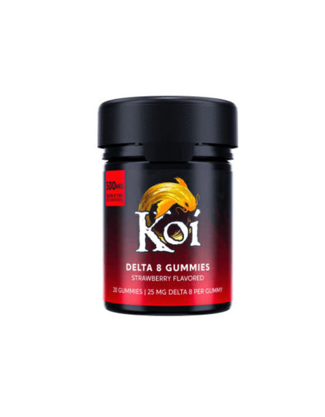 KOI - DELTA 8 GUMMIES - 25MG - 8 THC PER GUMMY 20CT KOI - DELTA 8 GUMMIES - 25MG - 8 THC PER GUMMY 20CT