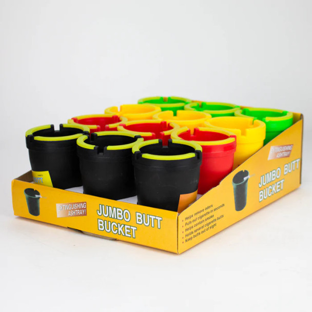 JUMBO - BUTT BUCKET DISPLAY OF 12 - GLOW IN THE DARK