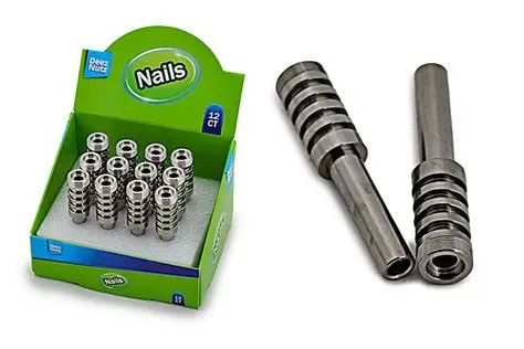 DEEZ NUTZ DISPLAY - TITANIUM NAILS [10MM] - [12PCS/DISPLAY]