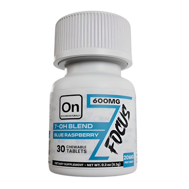 ON7 - 30 CHEWABLE TABLETS - 20MG - FOCUS - BLUE RASPBERRY ON7 - 30 CHEWABLE TABLETS - 20MG - FOCUS - BLUE RASPBERRY