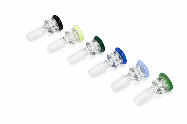 GLASS BOWL - CC268 - DIAMOND LARGE - MIXED COLORS