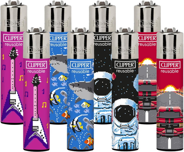 CLIPPER - LIGHTER DISPLAY - CLASSIC LARGE - (48 + 5CT) - PIXEL THEME