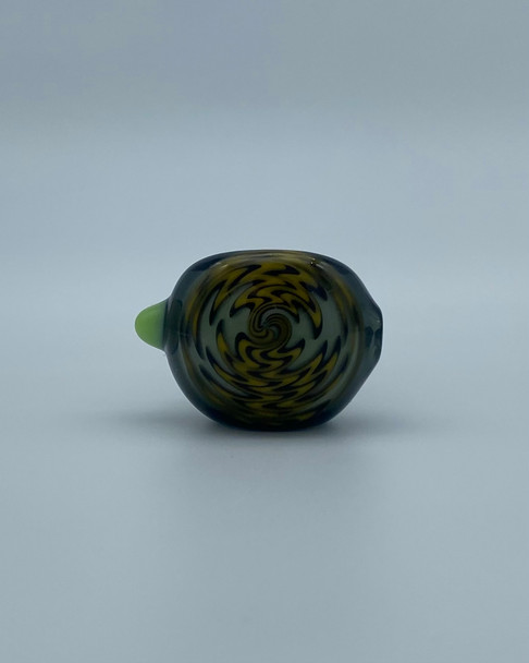 HAND PIPE - CS108-3 - TRANSLUSCENT WIG WAG - GREEN