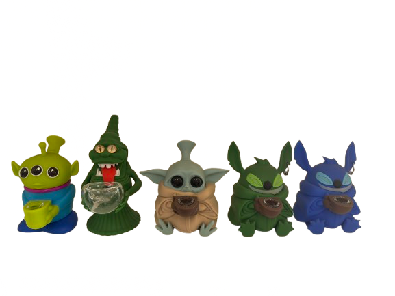 SILICONE CHARACTER WATERPIPE NEW - VARIETY