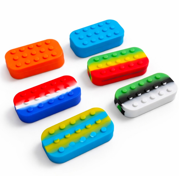SILICONE - LEGO CONTAINER - ORANGE - SJ005