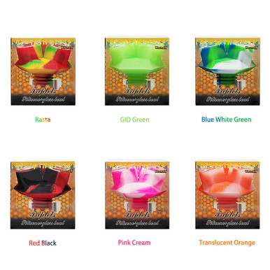 WAXMAID - TWINS - SILICONE + GLASS BOWL DISPLAY - [14MM - 12 IN DISPLAY]