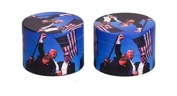 METAL TOBACCO GRINDER - DONALD TRUMP - DISPLAY OF 12