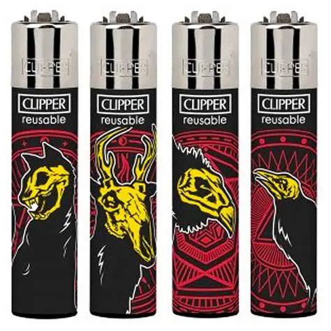 CLIPPER - LIGHTER DISPLAY - CLASSIC LARGE - (48 + 5CT) - ANIMAL SKULL