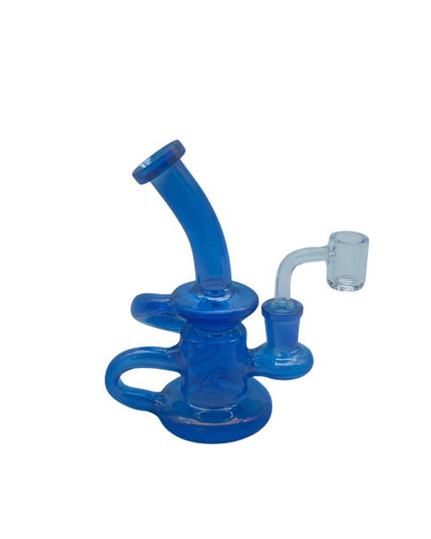 GLASS RIG W BANGER - IRIDESCENT - C6265 (6'')