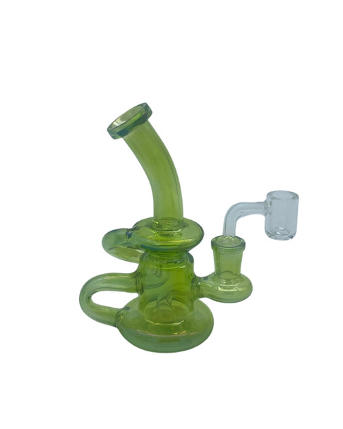 GLASS RIG W BANGER - IRIDESCENT - C6265 (6'')