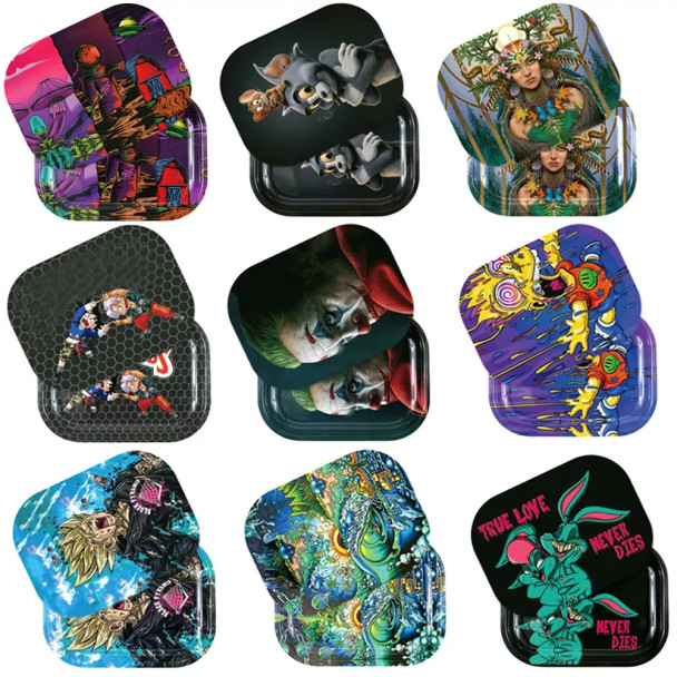 MEDIUM METAL TRAY WITH 3D MAGNETIC LID - 9 X 6 INCHES - VARIETY