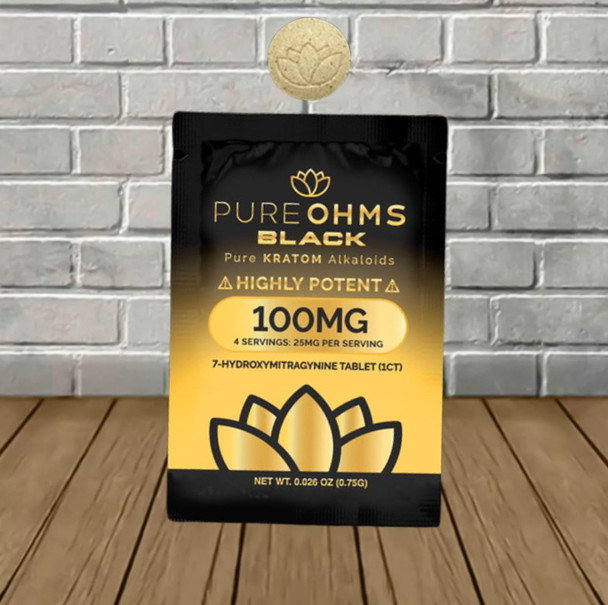 PURE OHMS BLACK - 100MG SINGLES - 20PACK