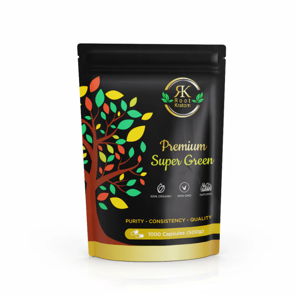 ROOT KRATOM - PREMIUM SUPER GREEN CAPSULES