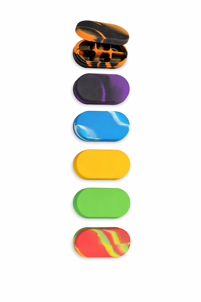 6 COMPARTMENT SILICONE CONTAINER - MIXED COLORS