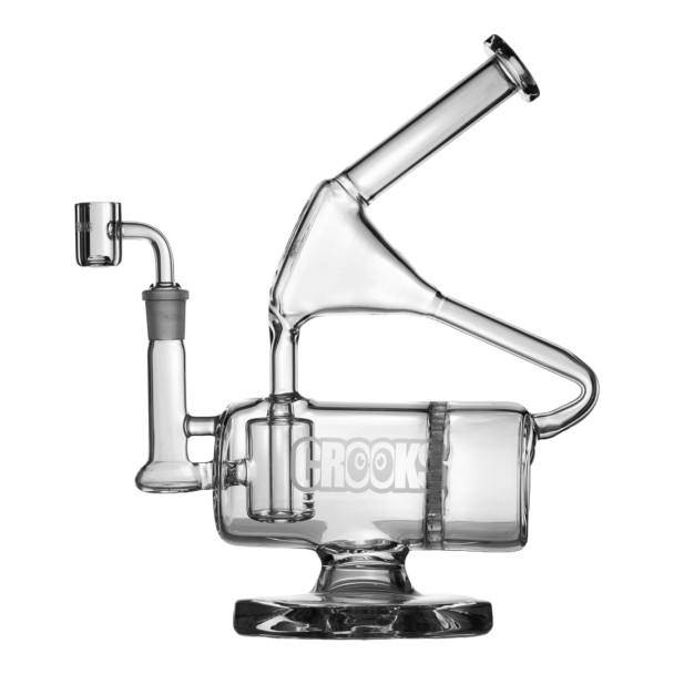 12" CROOKS CLEAR EDITION TWO CHAMBER HONEY COMB WATER PIPE