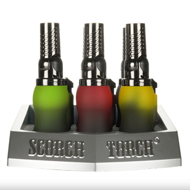 SCORCH TORCH - DISPLAY OF 6 - 61802 - ANGLE FLAME OMBRE COLORS