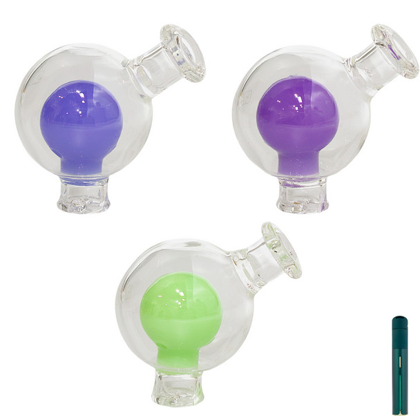 2" CROOKS DOME BUBBLER - PUFFCO PIVOT GLASS MOUTHPIECE ATTACHMENT/ YT07