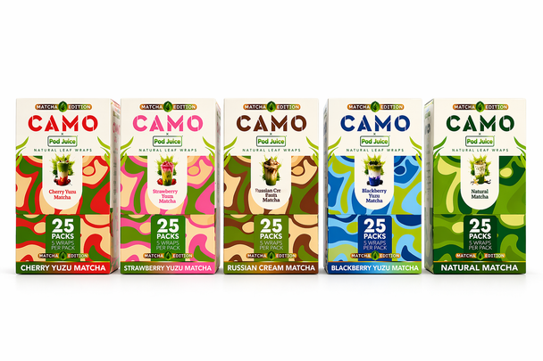 CAMO X POD JUICE NATURAL LEAF WRAPS - MATCHA EDITION