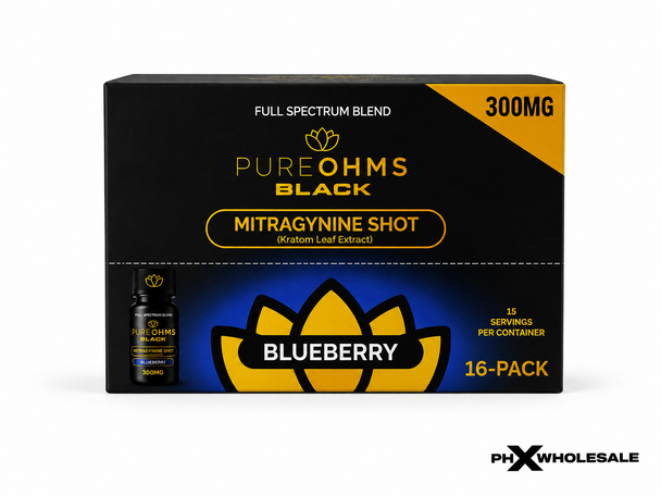 PURE OHMS BLACK - MIT SHOT - 16PK/300MG