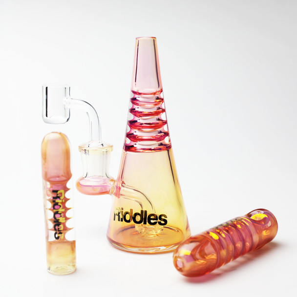 6" RIDDLES FUMED CONE DAB RIG 3 IN 1 KIT
