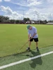 The Turf-Tec Synthetic Turf Comb is a professional maintenance tool designed to remove unwanted natural grass growing within synthetic turf systems