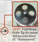 Field Scout EC Soil Meter with case - Tip Close up