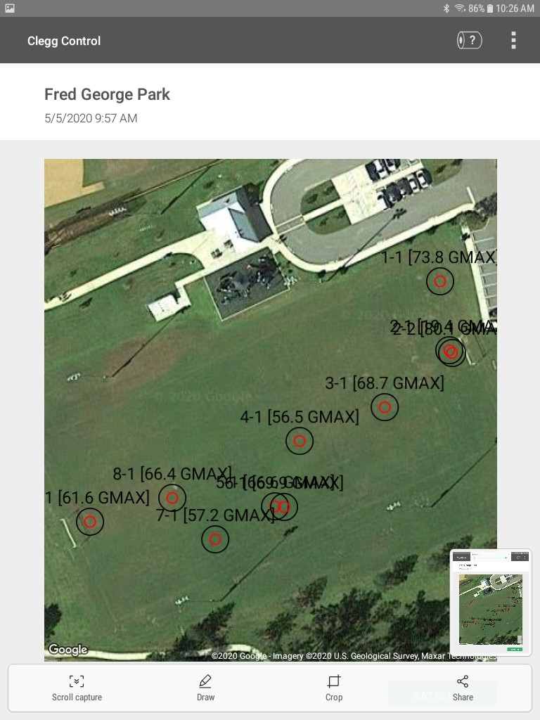 New GPS Mapping for Clegg Impact Tester