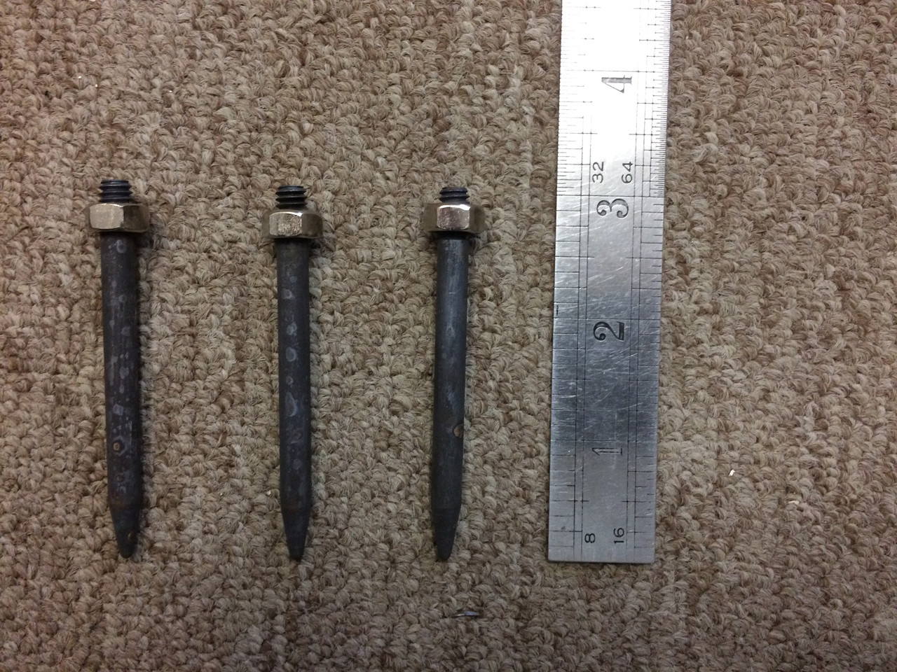 Turf-Tec WeedAway Weed Removal Tool Replacement Spikes - Specify Size - 3 inch shown (WeedAway not included)