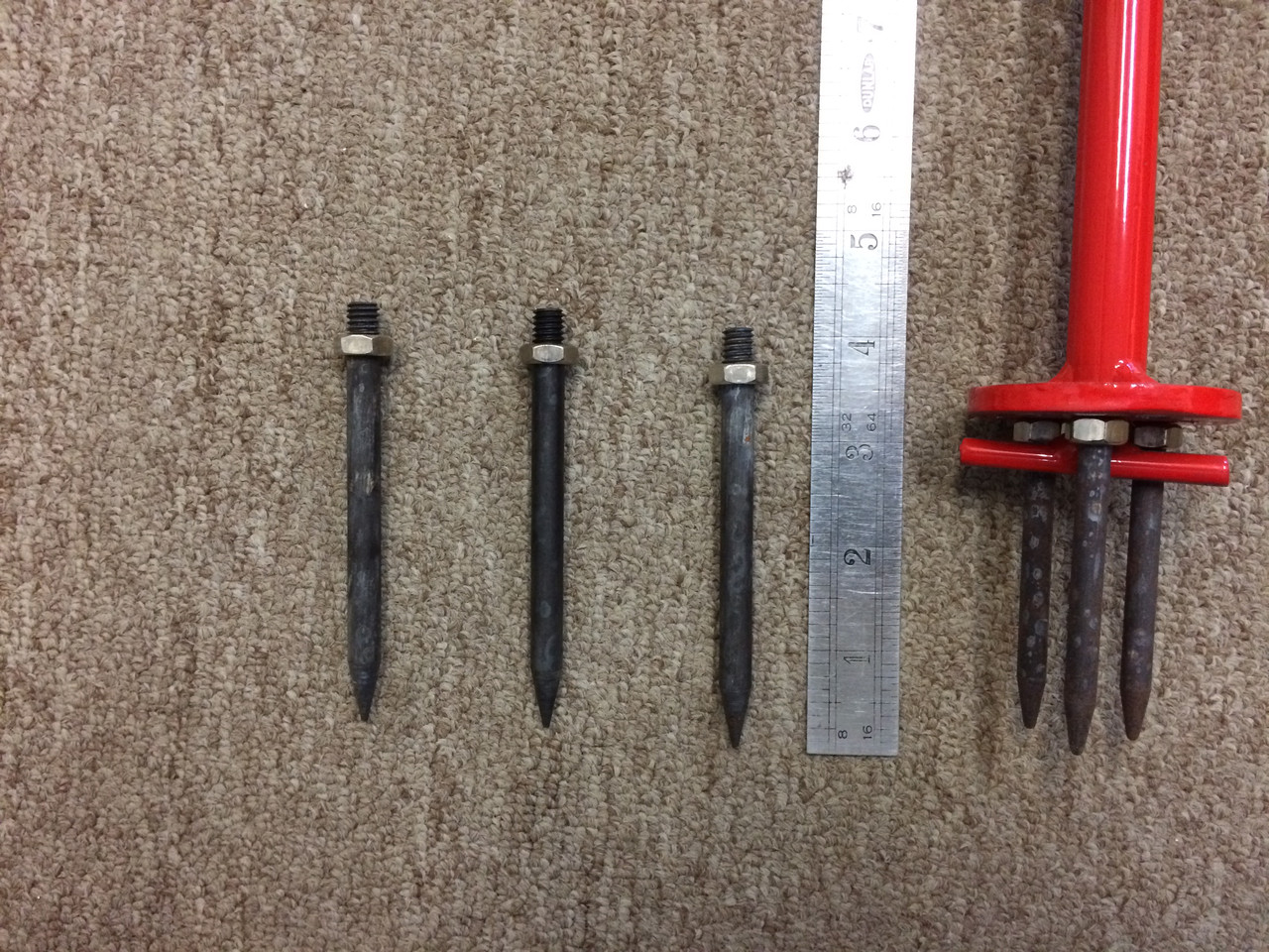 Turf-Tec WeedAway Weed Removal Tool Replacement Spikes - Specify Size - 4 inch shown (WeedAway not included)