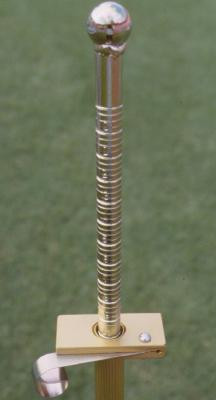 Turf-Tec Soil Penetrometer- Top measurement scale close up - Lines are percentages - 0 = In-compacted sand / 10 = 100% or cement