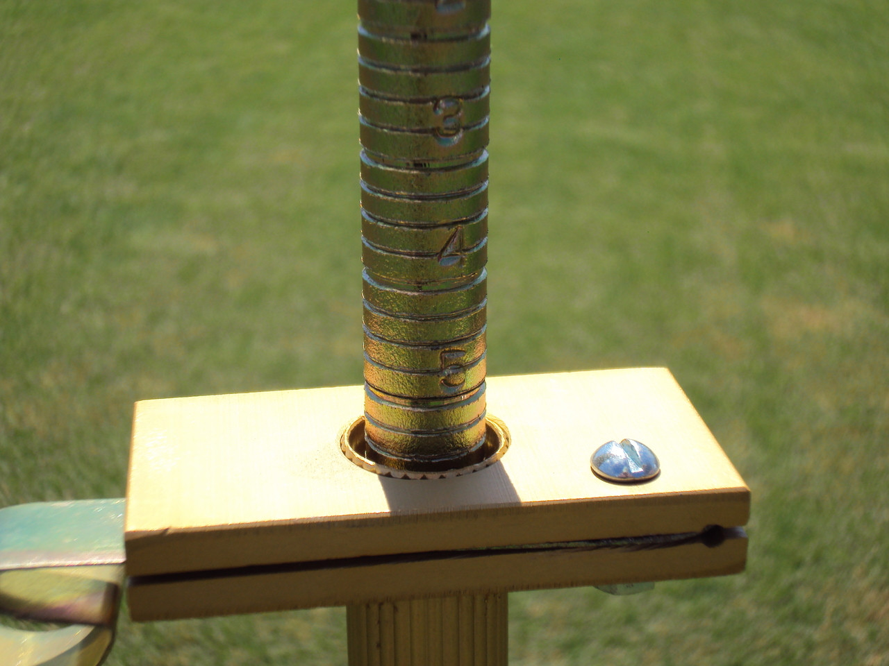Turf-Tec Soil Penetrometer- Top measurement scale close up - Lines are percentages - 0 = In-compacted sand / 10 = 100% or cement